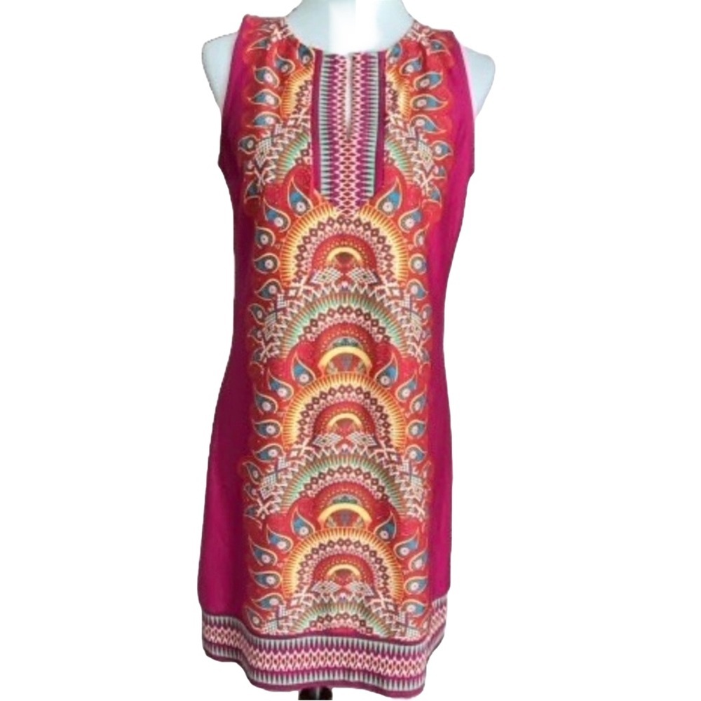 New York & Company India Batik Patterned A-line Dress M‎